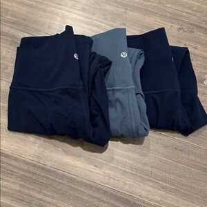 3 Pairs Lululemon Align 25” Size 6 leggings